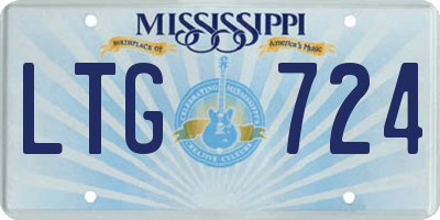MS license plate LTG724