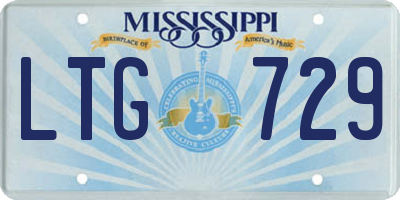 MS license plate LTG729