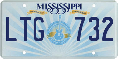 MS license plate LTG732