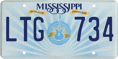 MS license plate LTG734