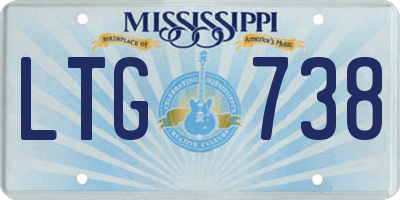 MS license plate LTG738