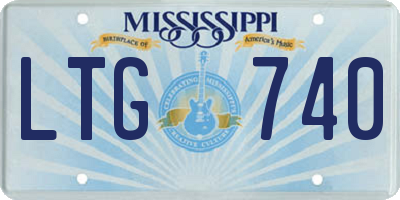 MS license plate LTG740
