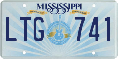 MS license plate LTG741