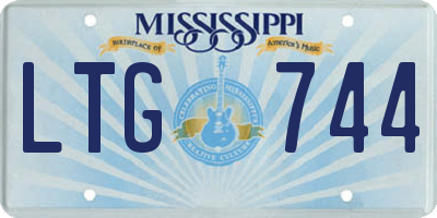 MS license plate LTG744