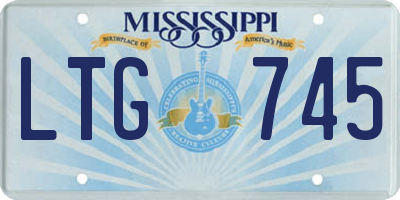 MS license plate LTG745