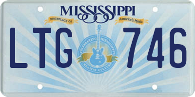 MS license plate LTG746