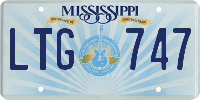 MS license plate LTG747