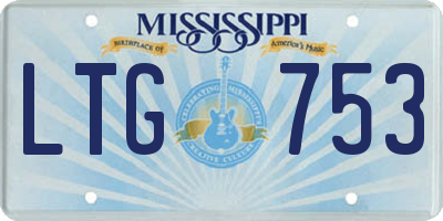 MS license plate LTG753