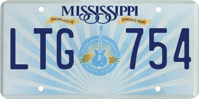 MS license plate LTG754