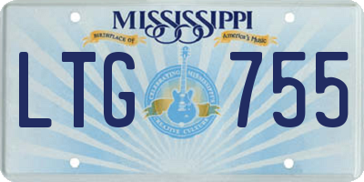 MS license plate LTG755