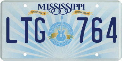MS license plate LTG764