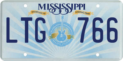 MS license plate LTG766