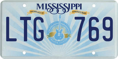 MS license plate LTG769