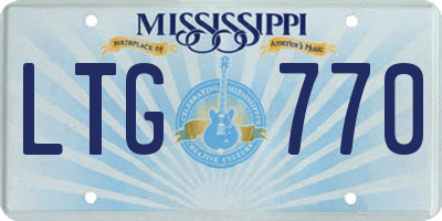 MS license plate LTG770