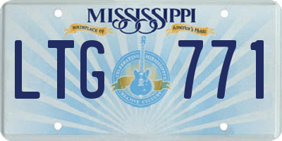 MS license plate LTG771