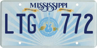 MS license plate LTG772