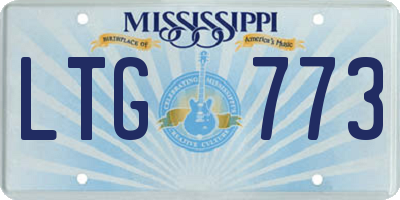 MS license plate LTG773
