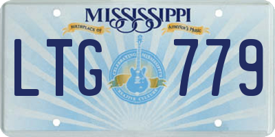 MS license plate LTG779