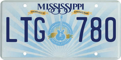 MS license plate LTG780
