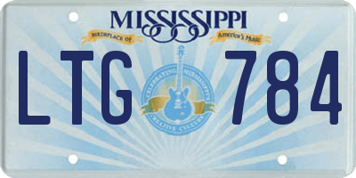 MS license plate LTG784