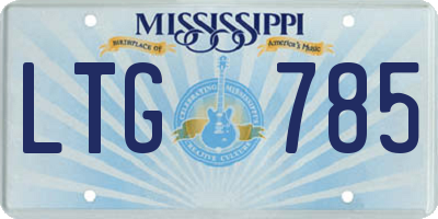 MS license plate LTG785