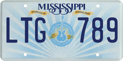 MS license plate LTG789