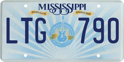 MS license plate LTG790