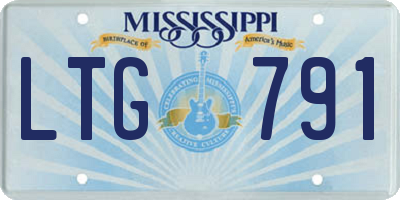 MS license plate LTG791