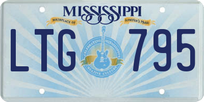MS license plate LTG795