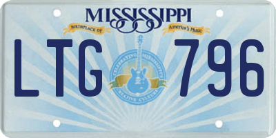 MS license plate LTG796