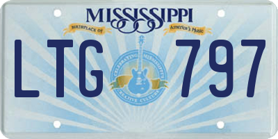 MS license plate LTG797