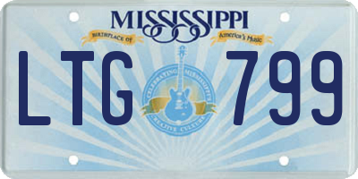 MS license plate LTG799