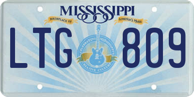 MS license plate LTG809