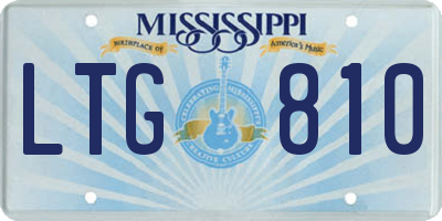 MS license plate LTG810