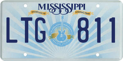 MS license plate LTG811