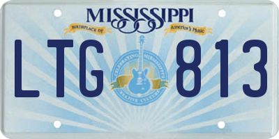 MS license plate LTG813