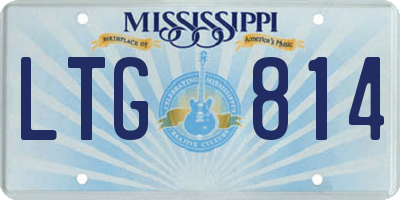 MS license plate LTG814