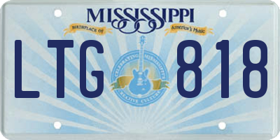 MS license plate LTG818