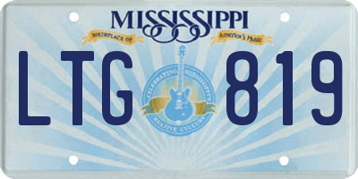 MS license plate LTG819