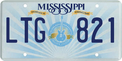 MS license plate LTG821