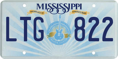 MS license plate LTG822