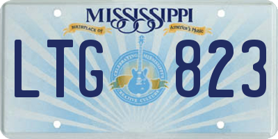 MS license plate LTG823