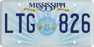 MS license plate LTG826