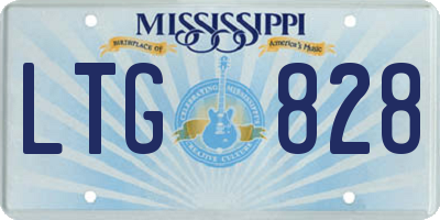 MS license plate LTG828