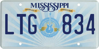 MS license plate LTG834