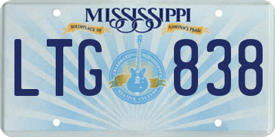 MS license plate LTG838