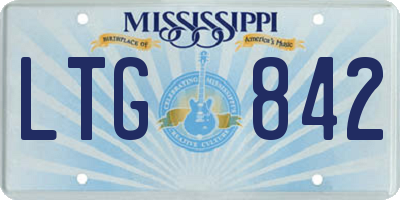 MS license plate LTG842