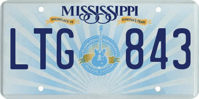 MS license plate LTG843