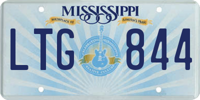 MS license plate LTG844