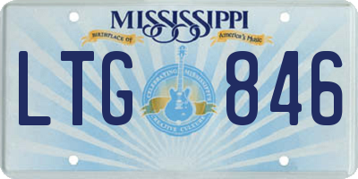 MS license plate LTG846